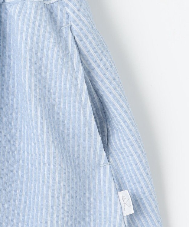 組曲 KIDS 【110-140㎝】サッカーストライプ キュロット サックスブルー