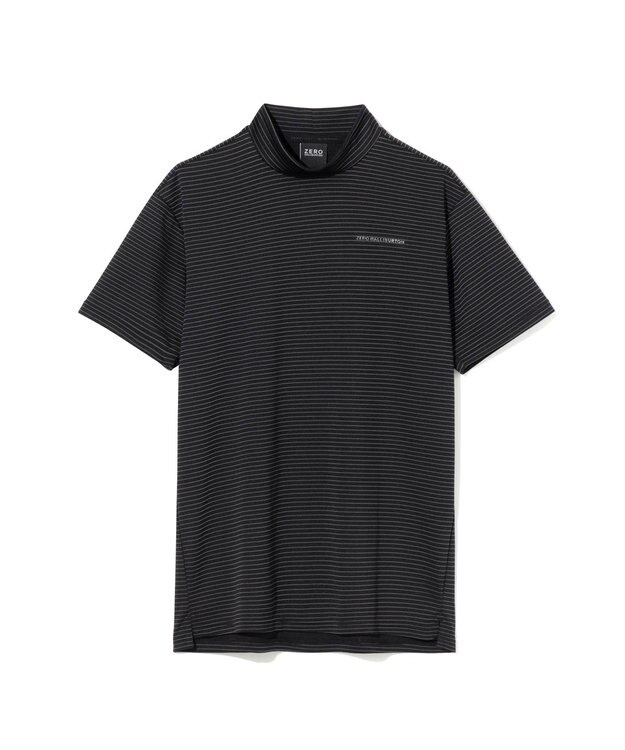 ZERO HALLIBURTON ボーダーモックネックTシャツ ZHG-M6S5b 85190 ブラック