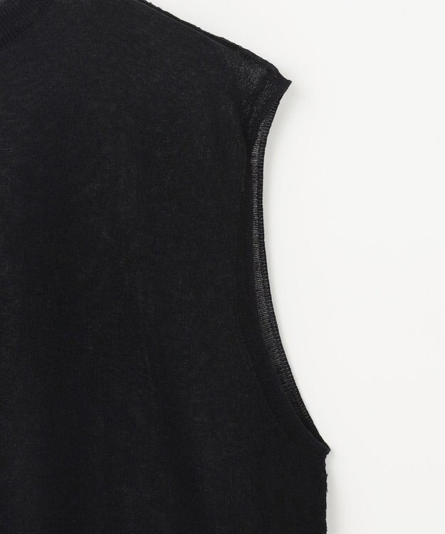 NAVE シアーニット ノースリーブ ブラック系