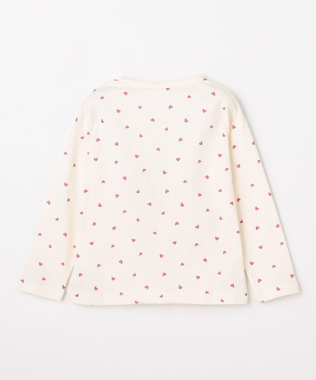 ANY KIDS 【一部店舗/WEB限定】【綿100%】プリント 長袖Tシャツ エクリュ×ハート