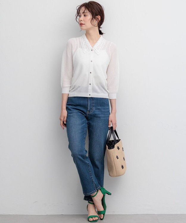 組曲 ミッドデニム パンツ ユーズドブルー系