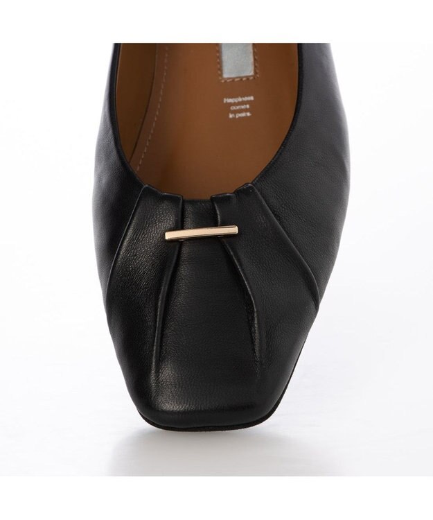 MODE ET JACOMO <MODE ET JACOMO>ソフトレザーフラットパンプス ブラック