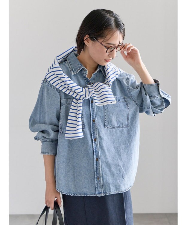 Te chichi デニムシャツ サックスブルー