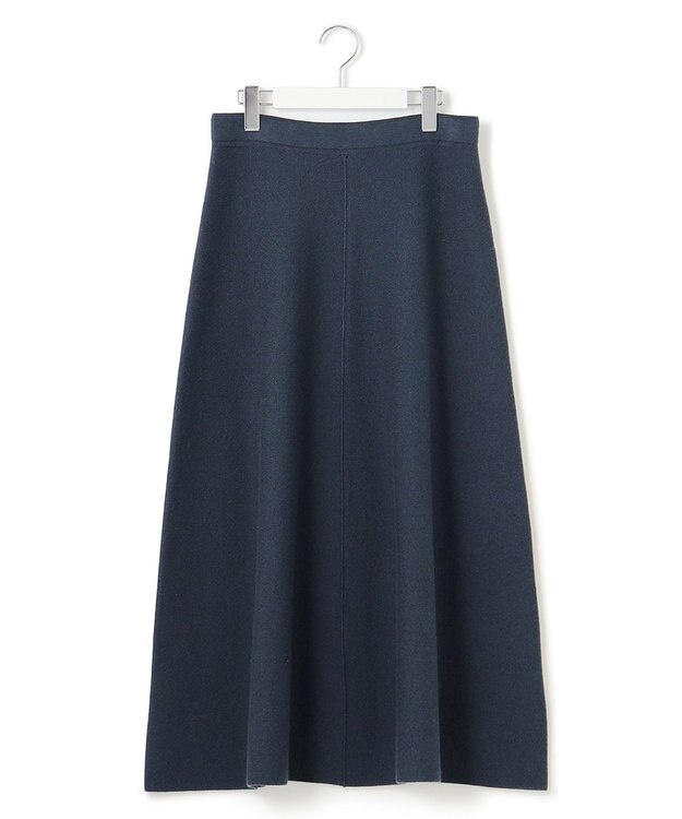 23区 【滝沢眞規子さん着用/洗える】ウールカシミヤ ニットスカート ダルブルー系