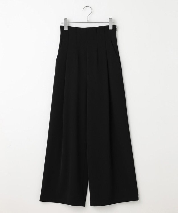 #Newans 【セレモニーにも】美シルエットワイドパンツ ネイビー