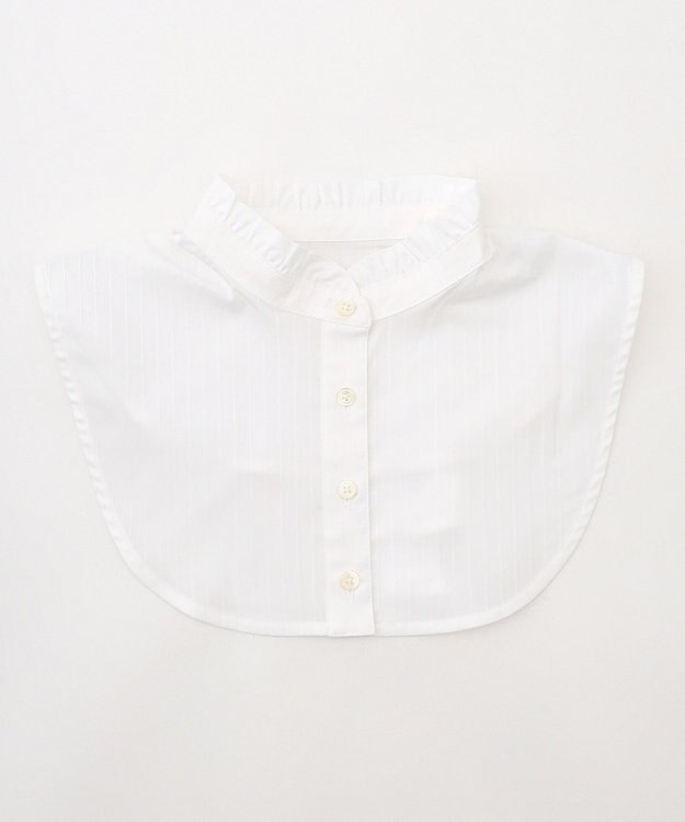 J.PRESS LADIES 【洗える】ハイネック フリル デコカラー 付け襟 ホワイト系1