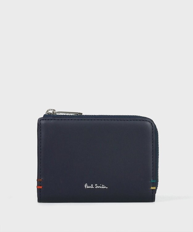Paul Smith ハイライトステッチ コイン＆パスケース ネイビー