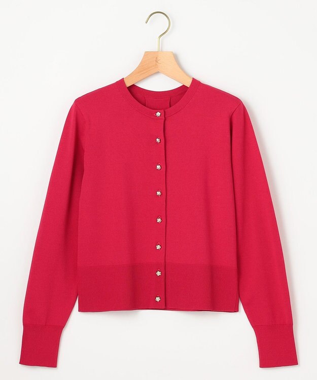 組曲 フラワーメタル ニット カーディガン チェリー