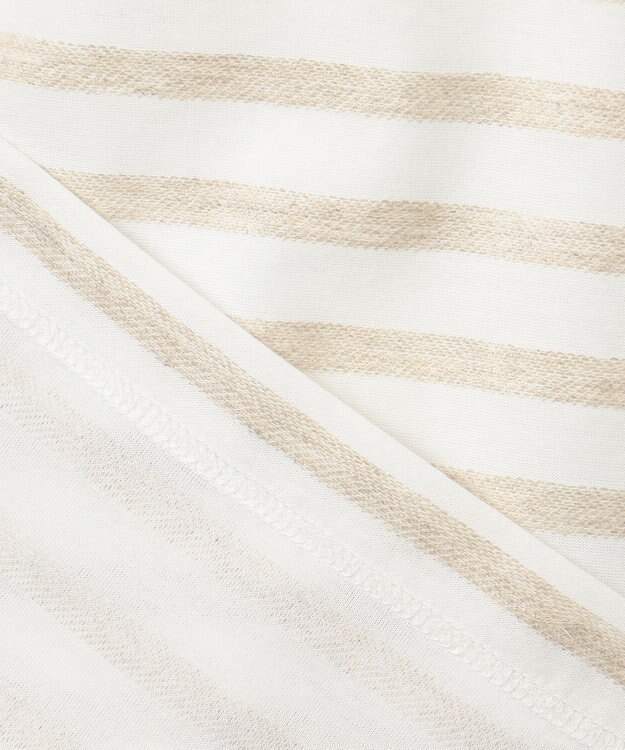 JOSEPH ABBOUD MOUNTAIN 【SPACE】OGリネンボーダー Tシャツ アイボリー系2