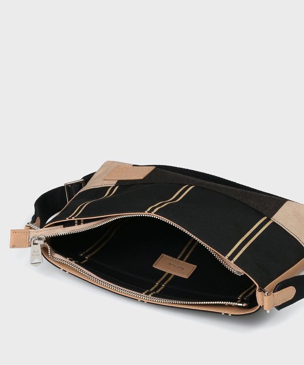 Paul Smith ウーブンストライプ ミニショルダーバッグ ブラック