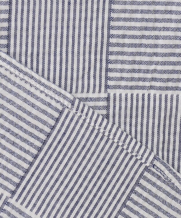 J.PRESS MEN 【クールマックス】パッチワークサッカー プルオーバー ネイビー系9