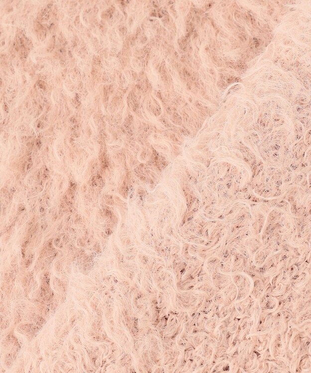 Feroux 【洗える】シャギーVネック ニット ピンク系