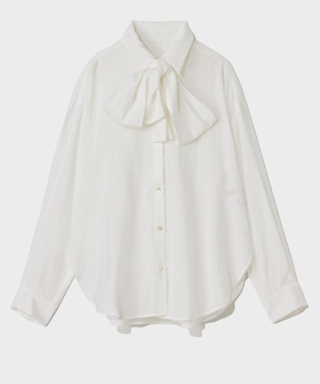 GRACE CONTINENTAL ボウタイシアーシャツ キナリ