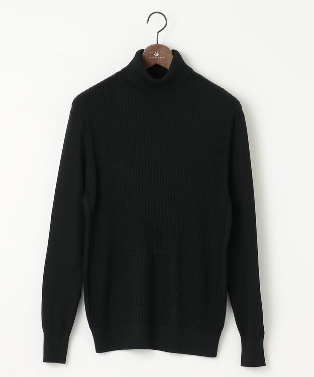 JOSEPH ABBOUD 【チクチクしない/イージーケア】SNOWYタートルネックニット ブラック系