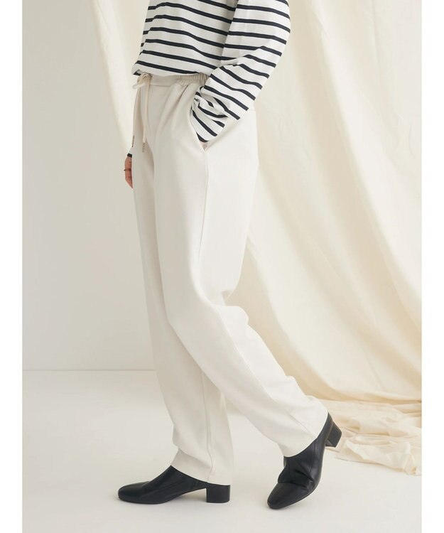 CRAFT STANDARD BOUTIQUE ストレッチカラーイージーパンツ Ivory
