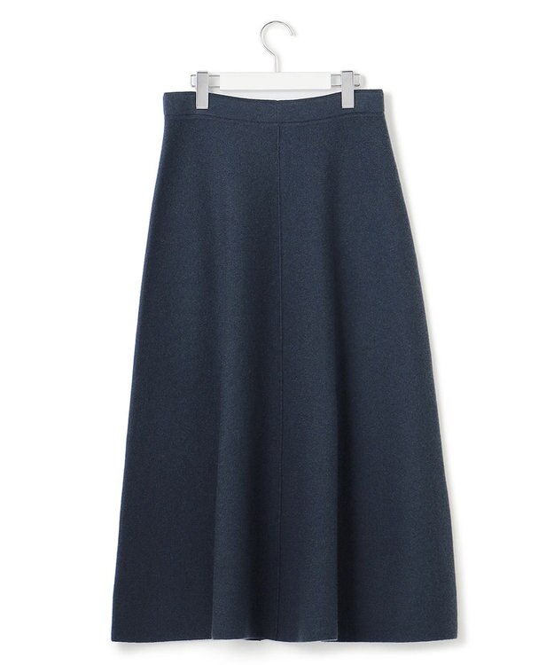 23区 【滝沢眞規子さん着用/洗える】ウールカシミヤ ニットスカート ダルブルー系