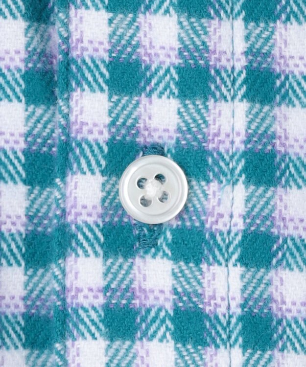 UNFILO MENS 【男女兼用】クリーンチェック ネルシャツ ブルーチェック