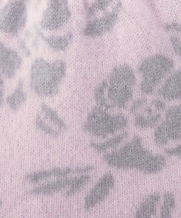 MOONBAT mila schon カシミヤ100%ジャカードプチマフラー グレー