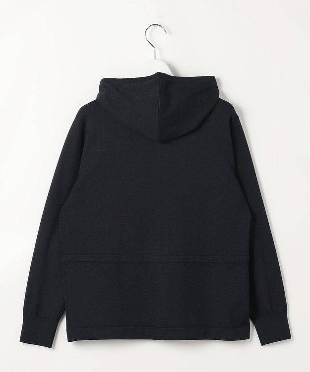 J.PRESS LADIES L Hood Cardigan ニット パーカー ネイビー系