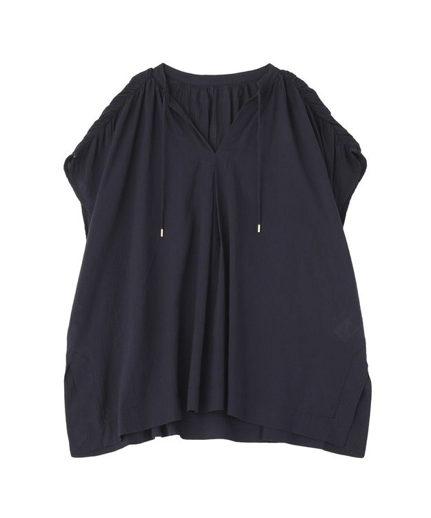 AMERICAN HOLIC フレンチスリーブスキッパーブラウス Dark Navy