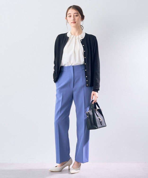 YECCA VECCA ラメ混クルーネックカーディガン Pink