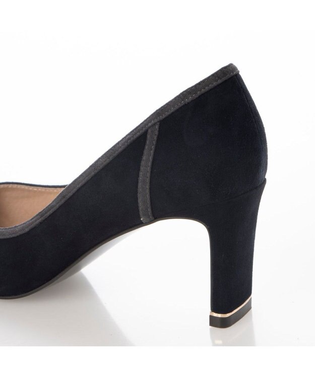 MODE ET JACOMO <MODE ET JACOMO>異素材コンビポインテッドトゥパンプス ネイビースエード