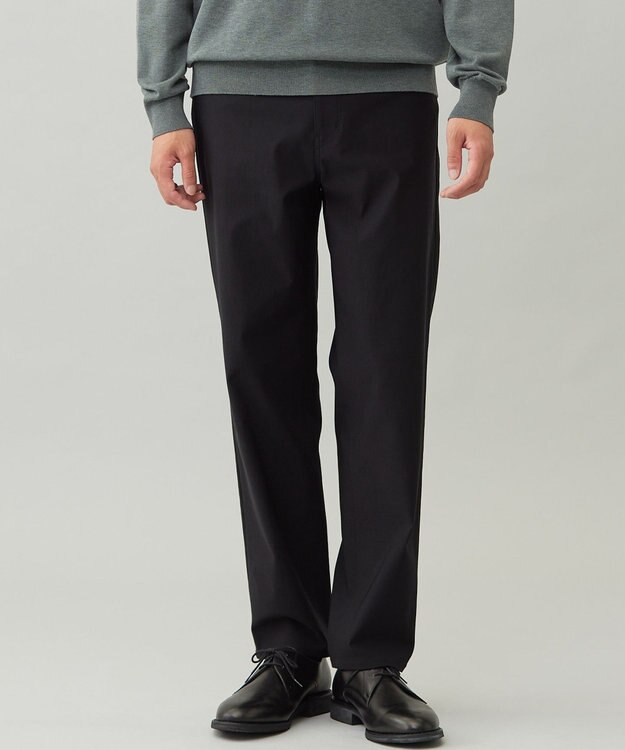 UNFILO MENS COTTON TOUCH 機能美パンツ ストレート ブラック