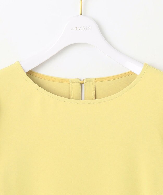 ANY SIS 【撥水・接触冷感・UVカット】コンフォートイージーペプラム  ブラウス イエロー