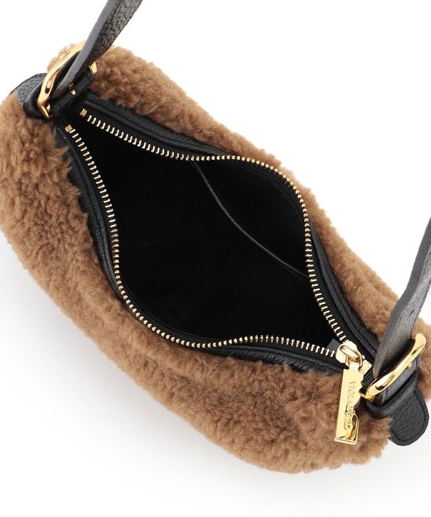 23区 【VIOLAd'ORO】ボア ワンショルダーバッグ ブラウン系