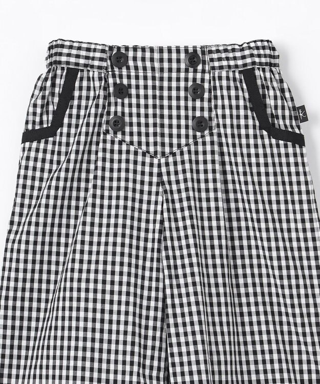 組曲 KIDS 【110-140cm】ギンガム パンツ ブラック系3