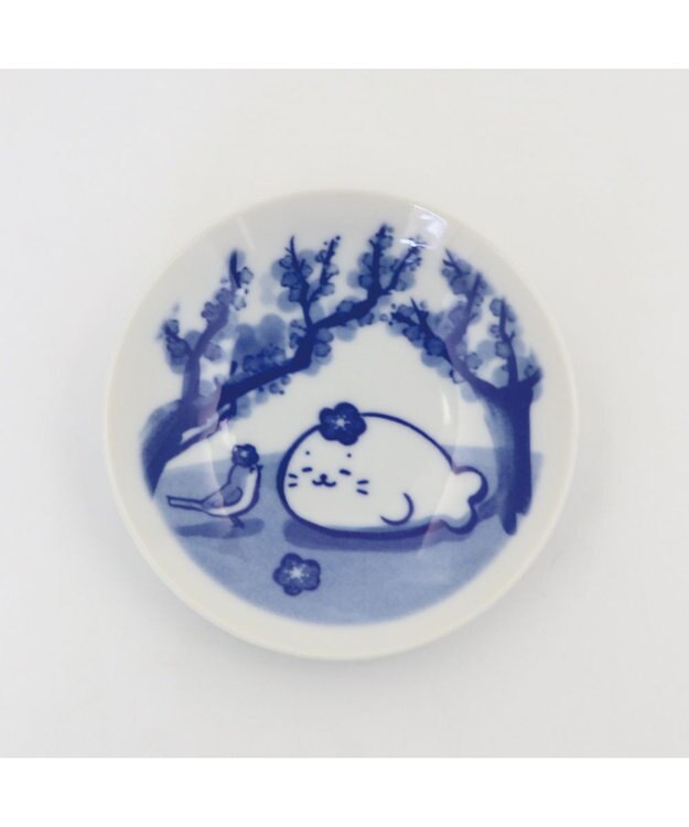 Mother garden しろたん 和食器 旅柄 豆皿 1 枚《梅柄》 梅柄