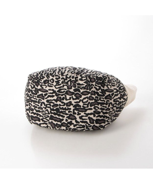 UNBILLION cachecache 製品洗いキャンバス×ナイロントートL レオパードアイボリー