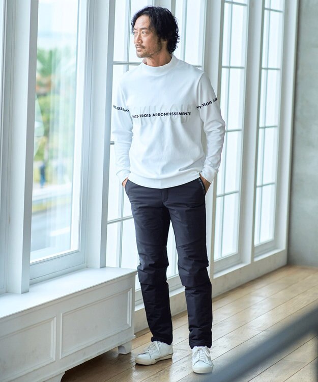 23区GOLF 【MEN】ストレッチモックネックシャツ ホワイト系