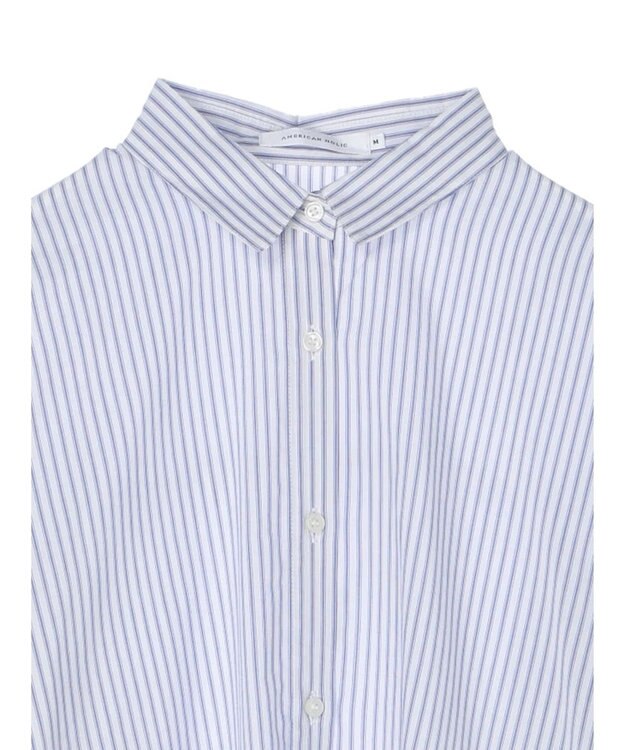 AMERICAN HOLIC 接触冷感バックギャザーシャツ Stripe