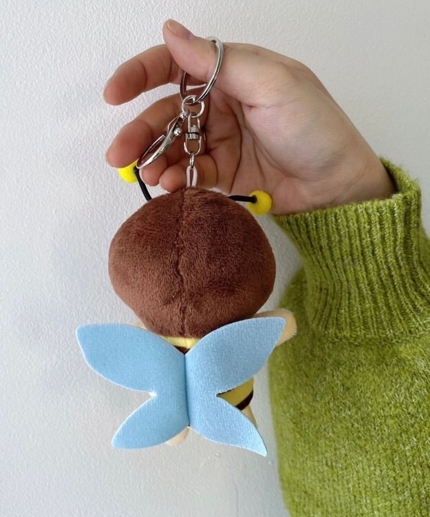 WEGO スリムたらこみつばちぬいぐるみキーホルダー ブラウン