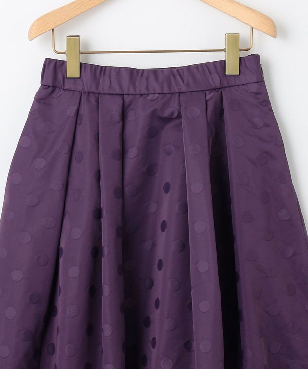 組曲 ドットジャガード フレア スカート パープル系