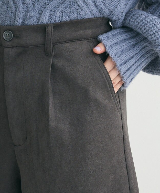 Green Parks ・ＥＬＥＮＣＡＲＥ　ＤＵＥ　スエードポンチハーフパン Charcoal Gray