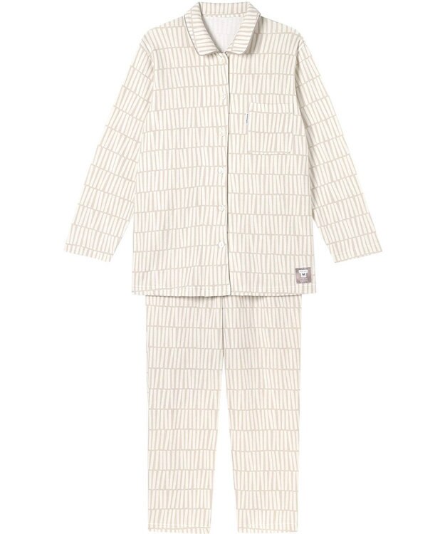 ワコール／睡眠科学 パジャマ 綿100%(本体) あったか SOU・SOU（R） 長袖 長ズボン レディース YDW480 睡眠科学／ワコール ベージュ