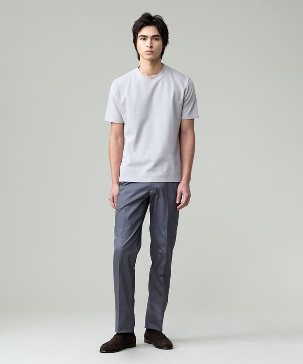 J.PRESS MEN 【ストレッチ】グリストーンダンプ ステムテーパードパンツ グレー系