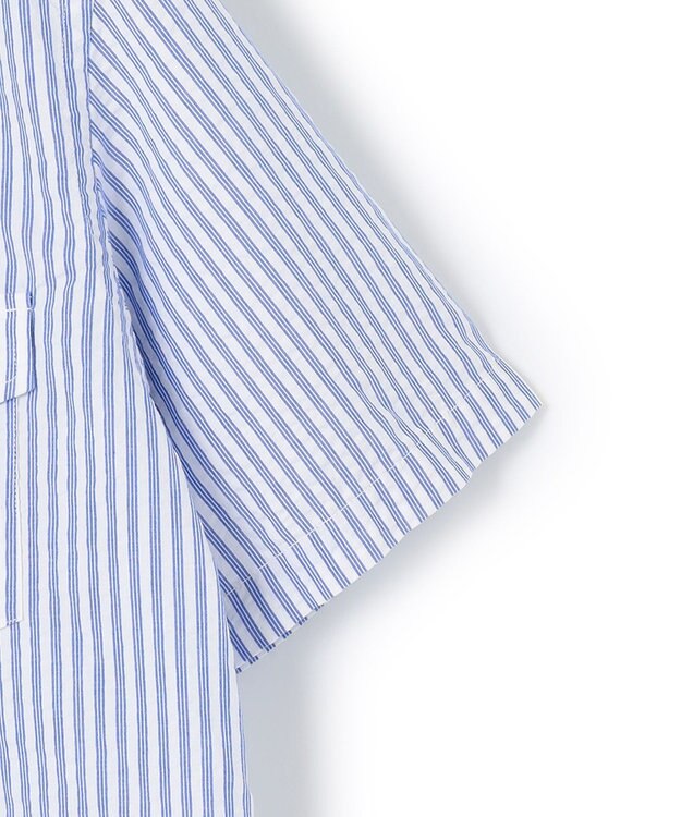 J.PRESS MEN 【WEB・一部店舗限定】シアサッカーストライプ シャツ/B.D ブルー系1