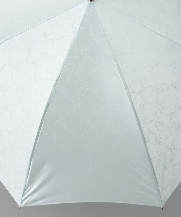 AURORA 【 NINA RICCI（ニナ リッチ）】リボン柄無地ジャガード雨傘（長傘） ミントグリーン