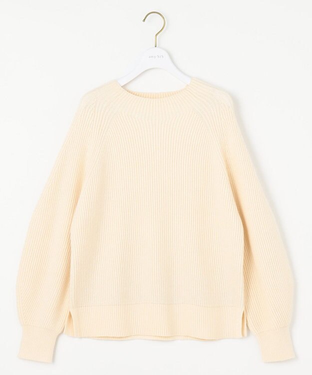 ANY SIS 【大人百花掲載 ヨンアさん着用】冬のシャルマン ラグランスリーブ ニット アイボリー