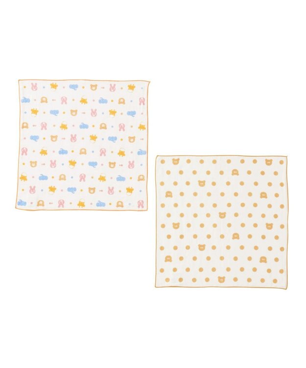 MIKI HOUSE HOT BISCUITS スタイ＆ソックス＆ガーゼ ギフトセット【クリアケース付き】 赤