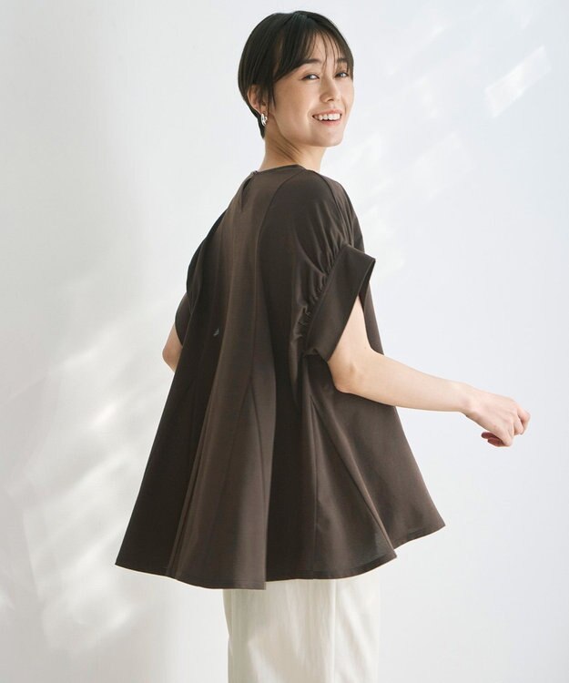 UNFILO ヒートシールドジャージー ボリュームフレアT ブラウン