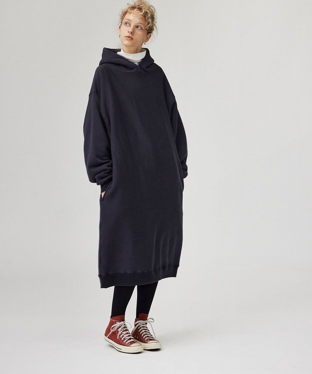 LENO ONE PIECE HOODIE 《FRENCH TERRY》ワンピースフーディ/パーカー NAVY