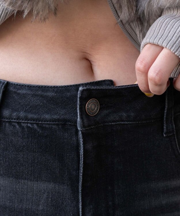 WEGO ローライズスーパーフレアデニムパンツ ブラック