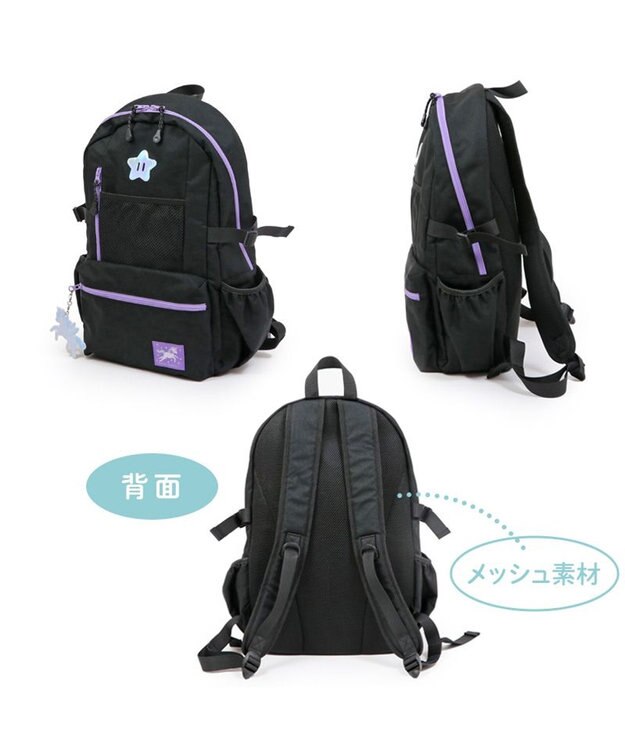 Mother garden マザーガーデン ユニコーン キッズ リュック ブラック リフレクターキーホルダー付き ブラック
