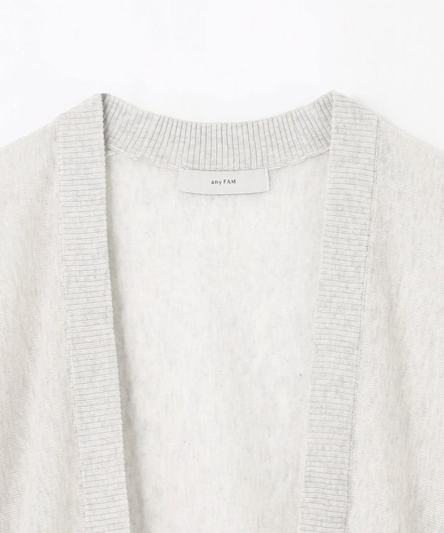 ANY 【洗濯機可/接触冷感/アンチピリング】シアーニットボレロカーディガン トップグレー