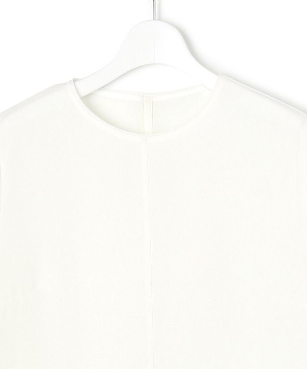 23区 【吸水速乾/UVカット/接触冷感】ストレッチジョーゼット シアーコンビ カットソー ホワイト系