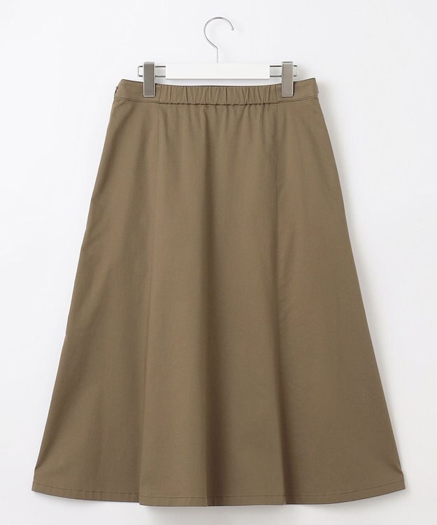 J.PRESS LADIES 【洗える】Vanyストレッチツイル フレアー スカート カーキ系